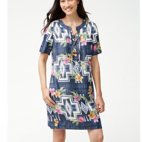Tommy Bahama & Pendleton Aloha Harding Shift Dress Size Small - Picture 6 of 6